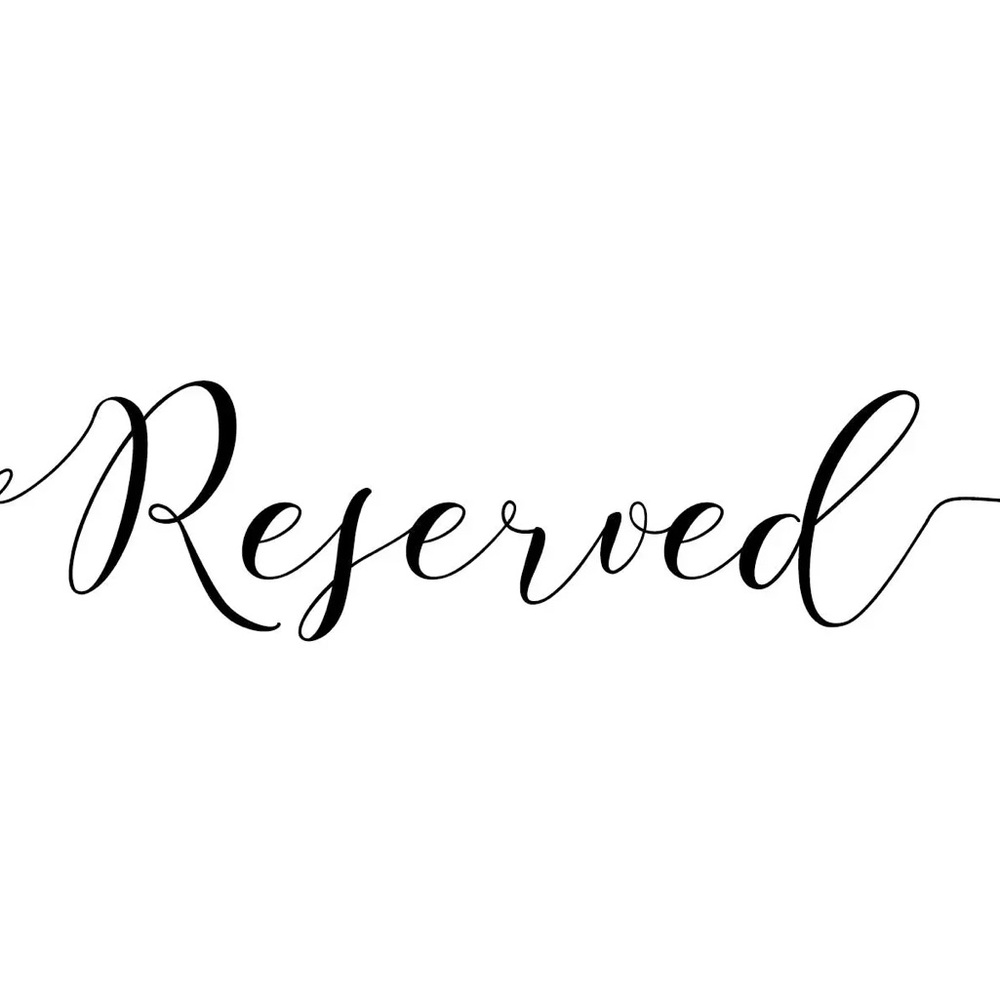 Reserved Sign Decor